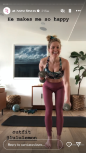 Candace Cameron Bure in Two-Piece Workout Gear Says "Keep Moving"