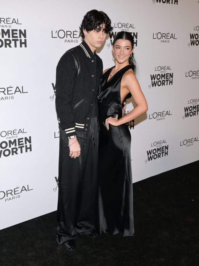 Landon Barker and Charli D'Amelio at the 18th Annual L'Oréal Paris Women of Worth Celebration