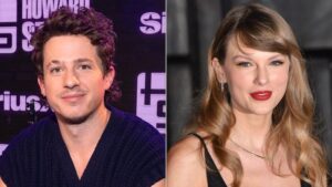 Charlie Puth, left, told Rolling Stone that he cried when he heard Taylor Swift mention his name on her new album.