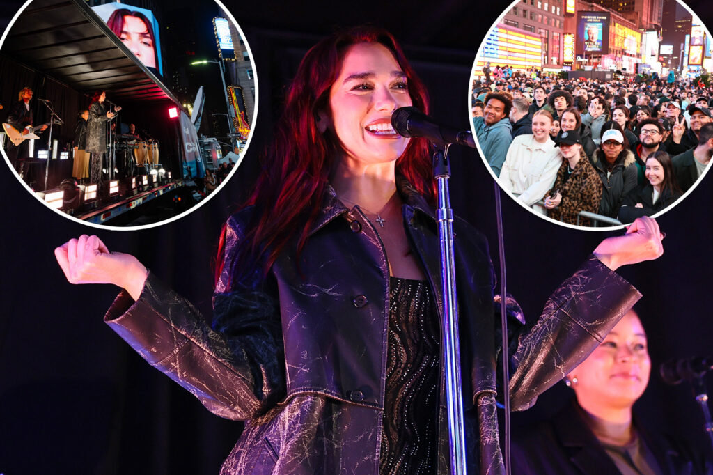 Dua Lipa gets NYC Times Square levitating after hosting 'SNL'