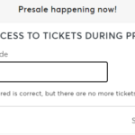 Presale tickets are sold out in Arizona