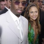 Diddy and Jennifer Lopez arrive 2/23/00 the 42nd annual Grammy Awards.