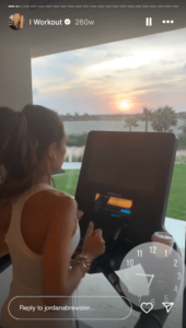 Jordana Brewster In Two-Piece Workout Gear Lifts Heavy Weights