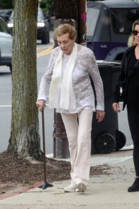Julie Andrews was spotted walking around The Hamptons, New York while using a cane for a day of shopping