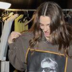 Drew Barrymore showed off the new hoodie from the Drew x Drew House collection