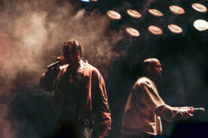 Travis Scott performed with Kanye West at an event in August 2015
