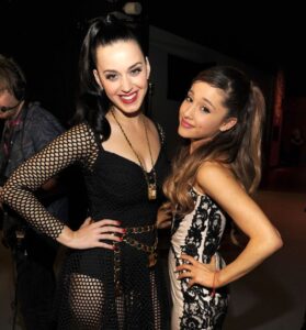 Perry and Grande backstage at the MTV EMA's 2013 on Nov. 10, 2013, in Amsterdam. Perry said that she considers Grande "the best singer of our generation."