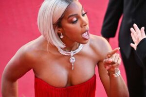 Kelly Rowland is caught on camera Tuesday during a heated exchange with security at the Cannes Film Festival. The star addressed what went down in an interview with The Associated Press.