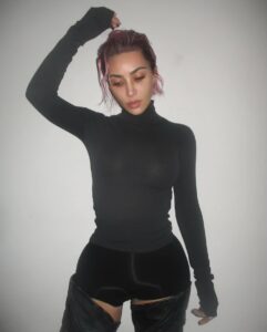 Kim Kardashian shared new photos in a black Balenciaga outfit