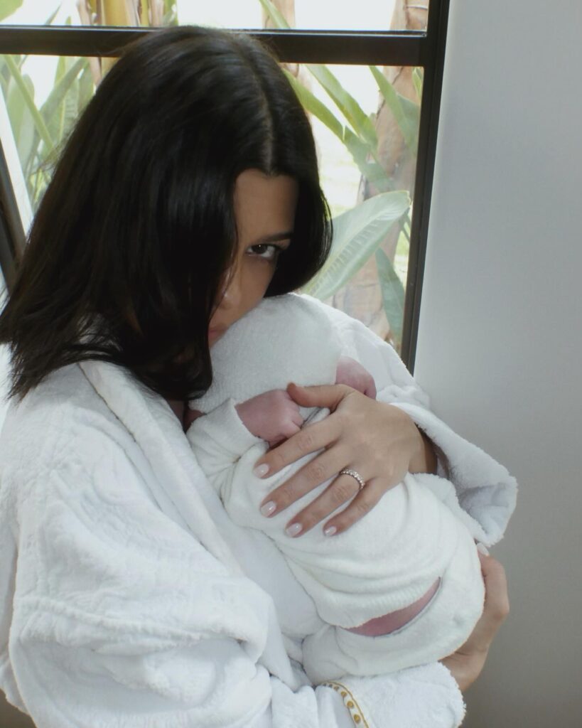 Kourtney Kardashian cradled her baby son Rocky in Mother's Day photos shared by Travis Barker