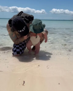 Kourtney Kardashian and Travis Barker's son Rocky Thirteen Barker has made a rare appearance in his father's latest Instagram post