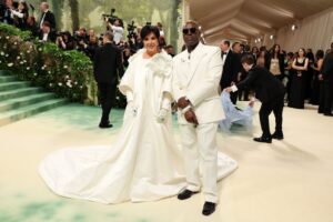 Kris Jenner, left, and Corey Gamble are photographed at the Met Gala on May 6, 2024, in New York City.