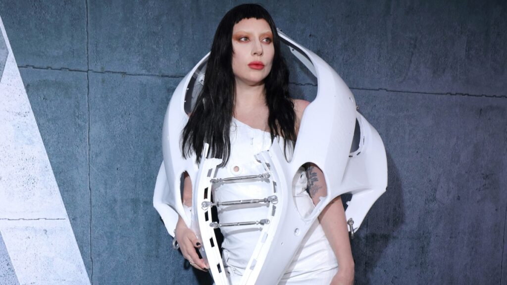Lady Gaga Dressed Like a Car Part to Chromatica Ball Premiere