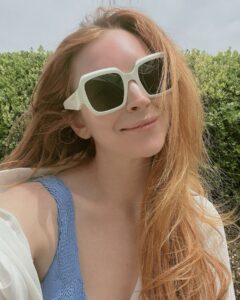 Lindsay Lohan has been praised by fans for sharing sexy snaps nearly one year after welcoming her first baby