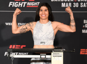 MMA Fighter Jessica Aguilar in Two-Piece Workout Gear is Into "Self-Defense"