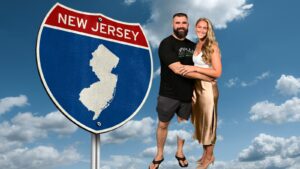 Jason and Kylie Kelce in New Jersey