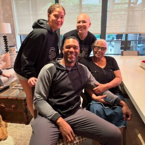 Michael Strahan and his daughters Isabella and Sophia celebrated Mother's Day with the TV personality's mom Louise