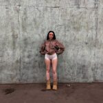Noah Cyrus showed off bare legs while wearing white underwear