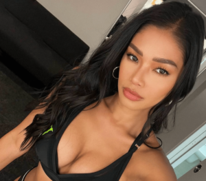 Octagon Girl Red Dela Cruz in Two-Piece Workout Gear is "Cage Side"