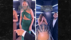 TikToker Claims Chrissy Teigen & John Legend Kicked Group Out of Photo Booth