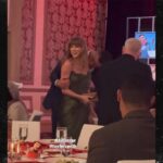 Travis Kelce Covers Taylor Swift's Arm With Kisses At Las Vegas Gala