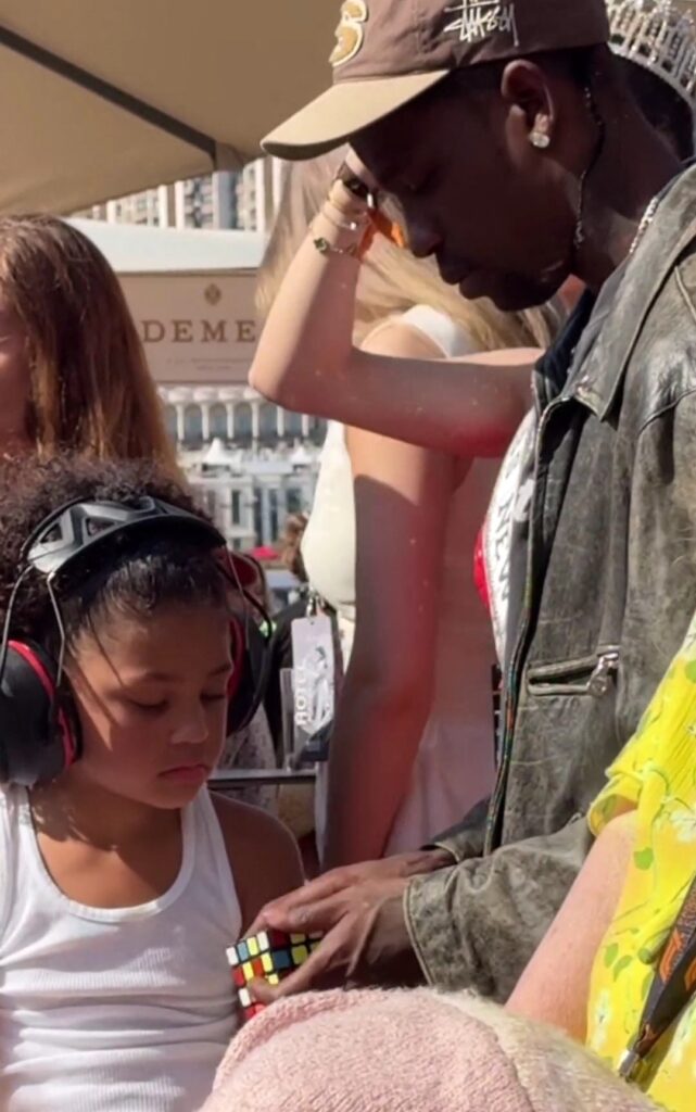 Travis Scott took his daughter to the Grand Prix on Sunday