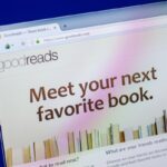 Goodreads sign-up screen on laptop