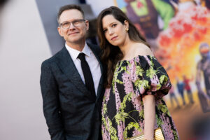 Christian Slater and Brittany Lopez attend the Los Angeles Premiere of Netflix’s UNFROSTED at The Egyptian Theatre Hollywood on April 30, 2024, in Los Angeles