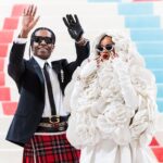 A$AP Rocky and Rihanna arrive to The 2023 Met Gala Celebrating "Karl Lagerfeld: A Line Of Beauty"