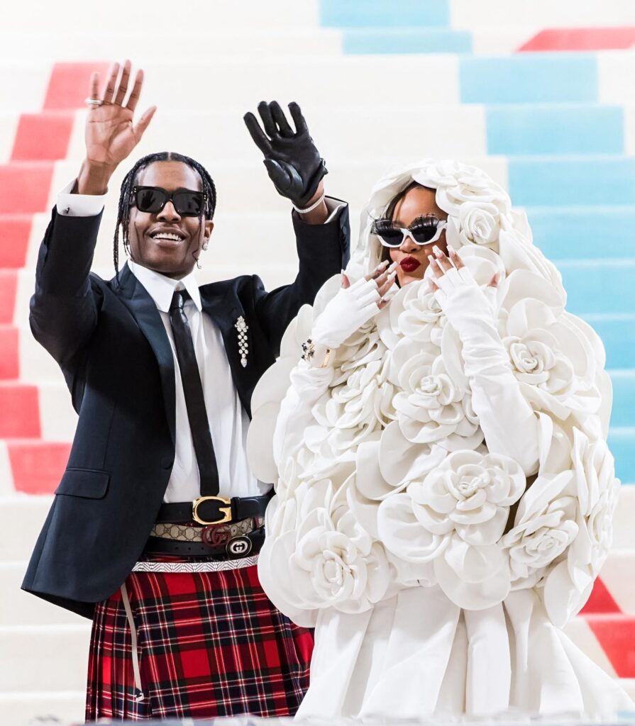 A$AP Rocky and Rihanna arrive to The 2023 Met Gala Celebrating "Karl Lagerfeld: A Line Of Beauty"