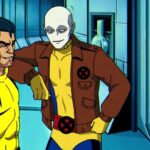 Morph leans an elbow on Wolverine’s shoulder in X-Men ‘97