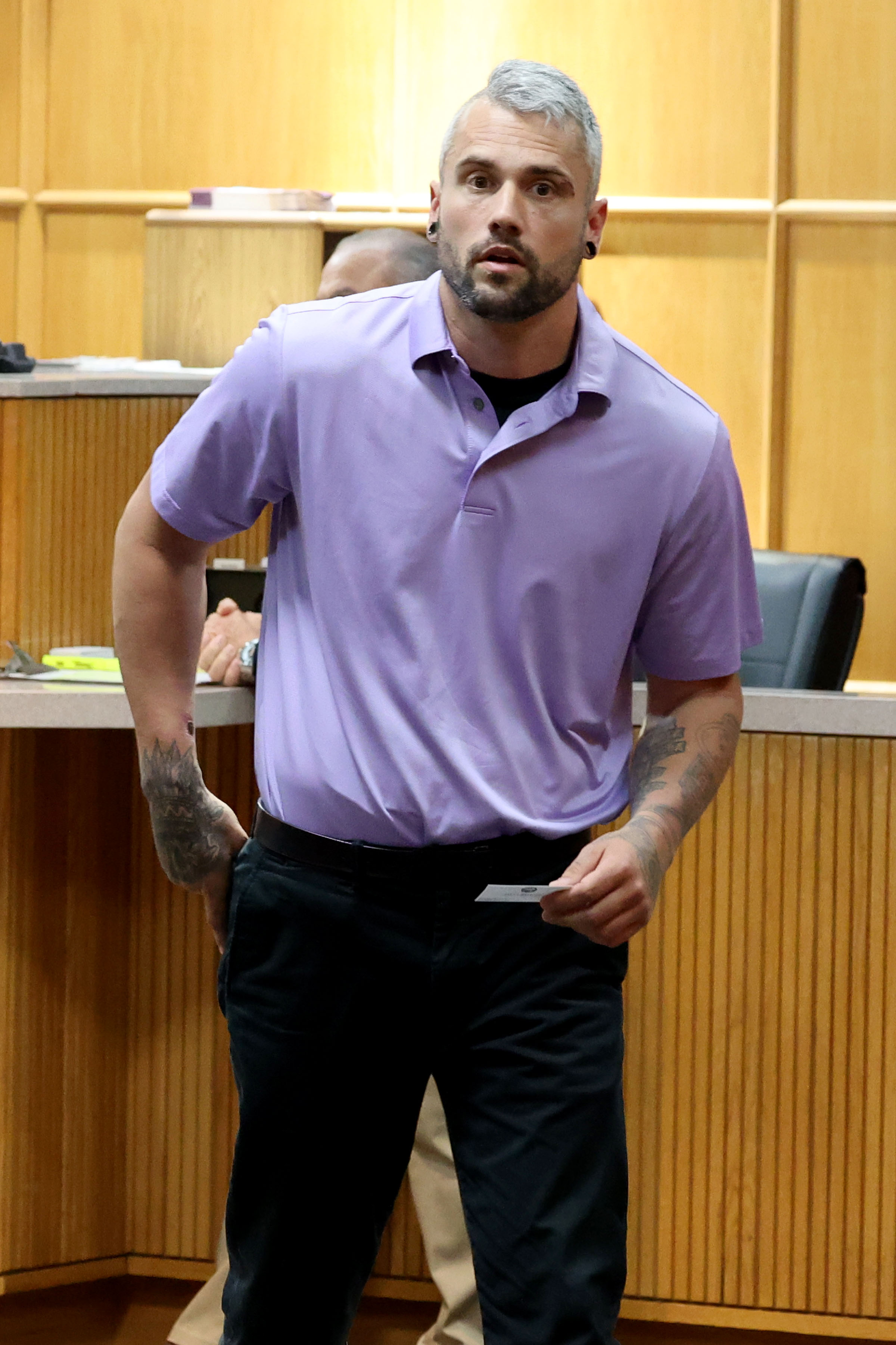 Ryan pictured during his court appearance in Tennessee in April 2024