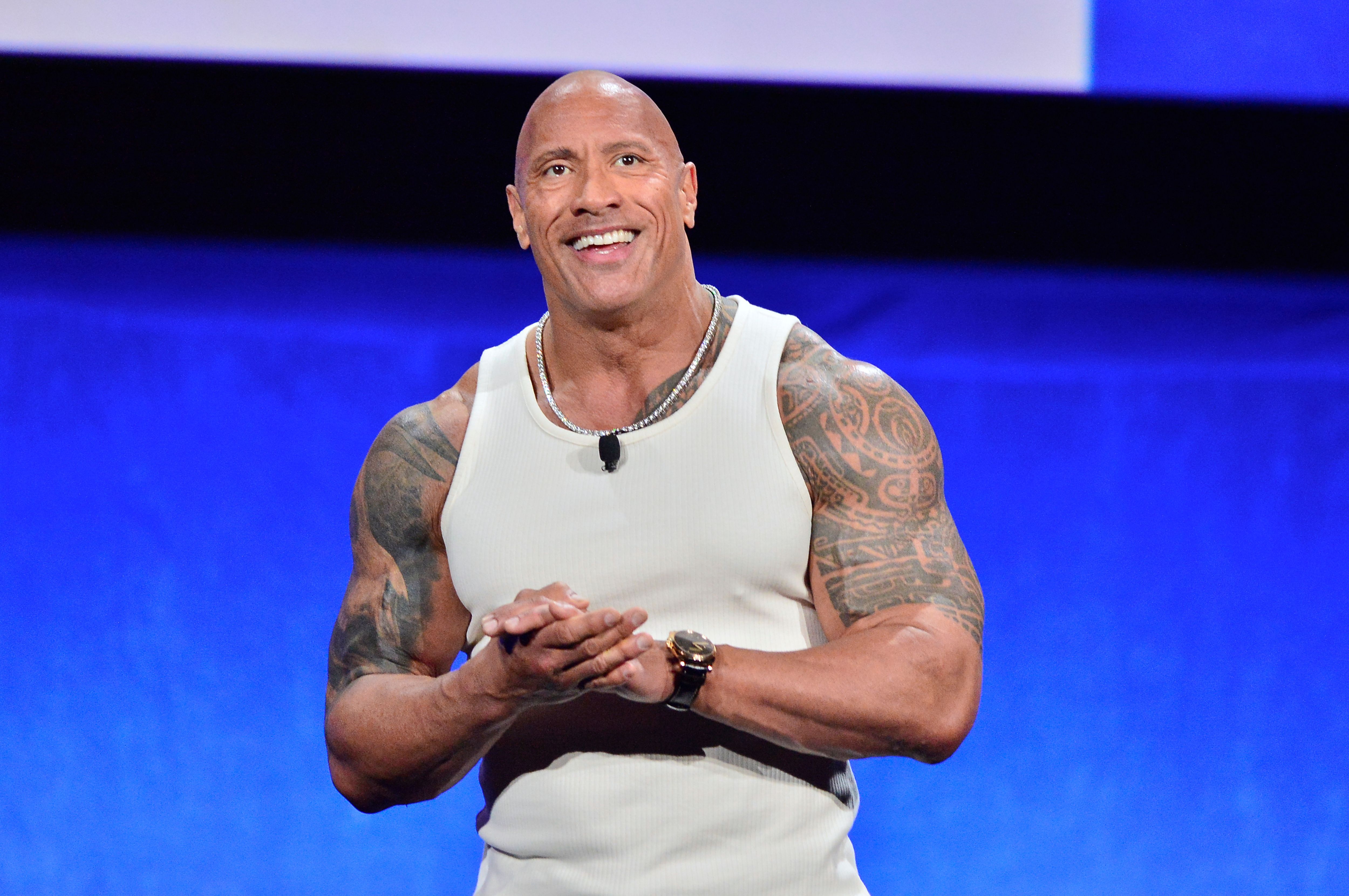 Dwayne looked unrecognizable during his latest project