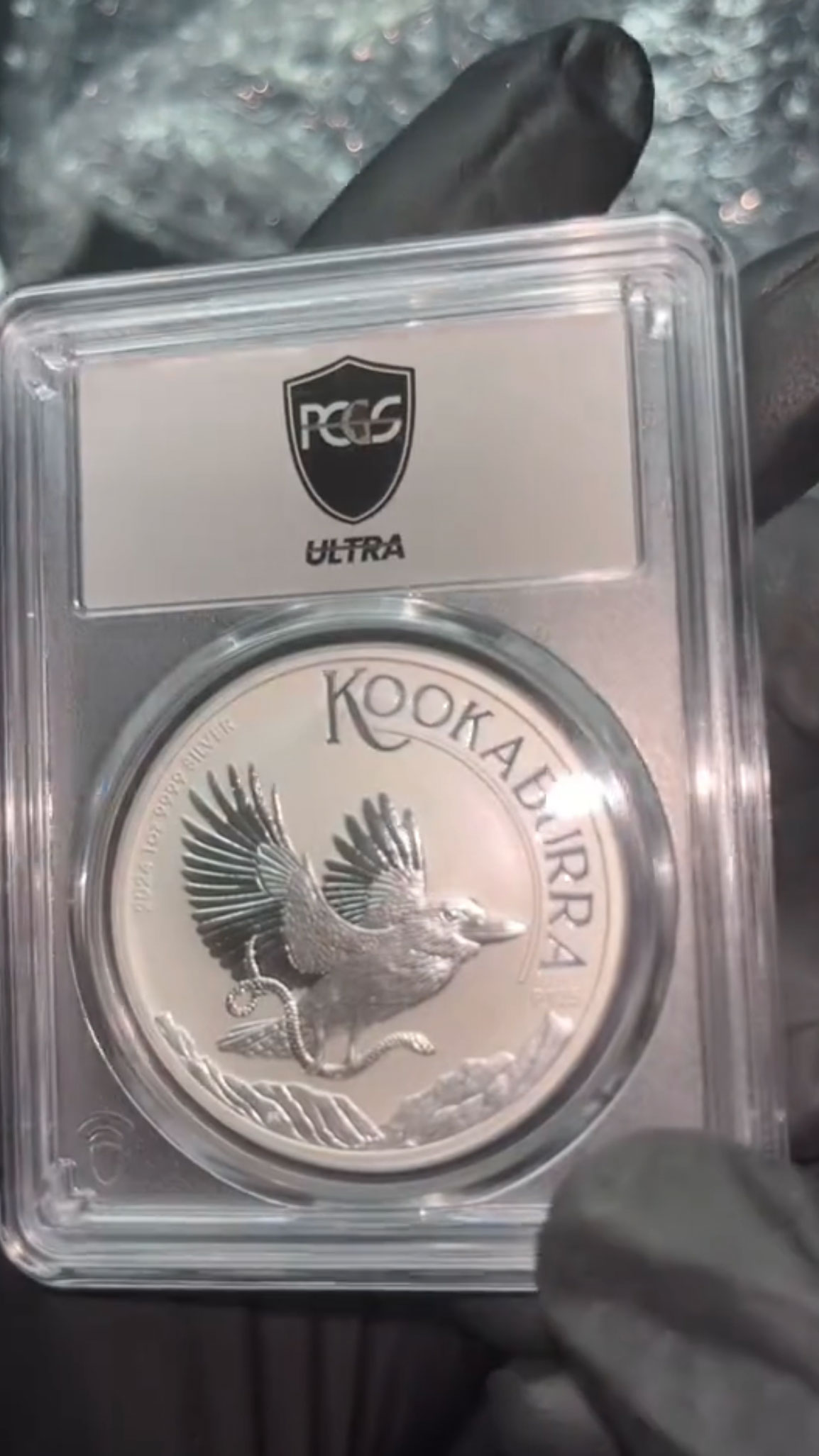 The Kookaburra coin was made of silver