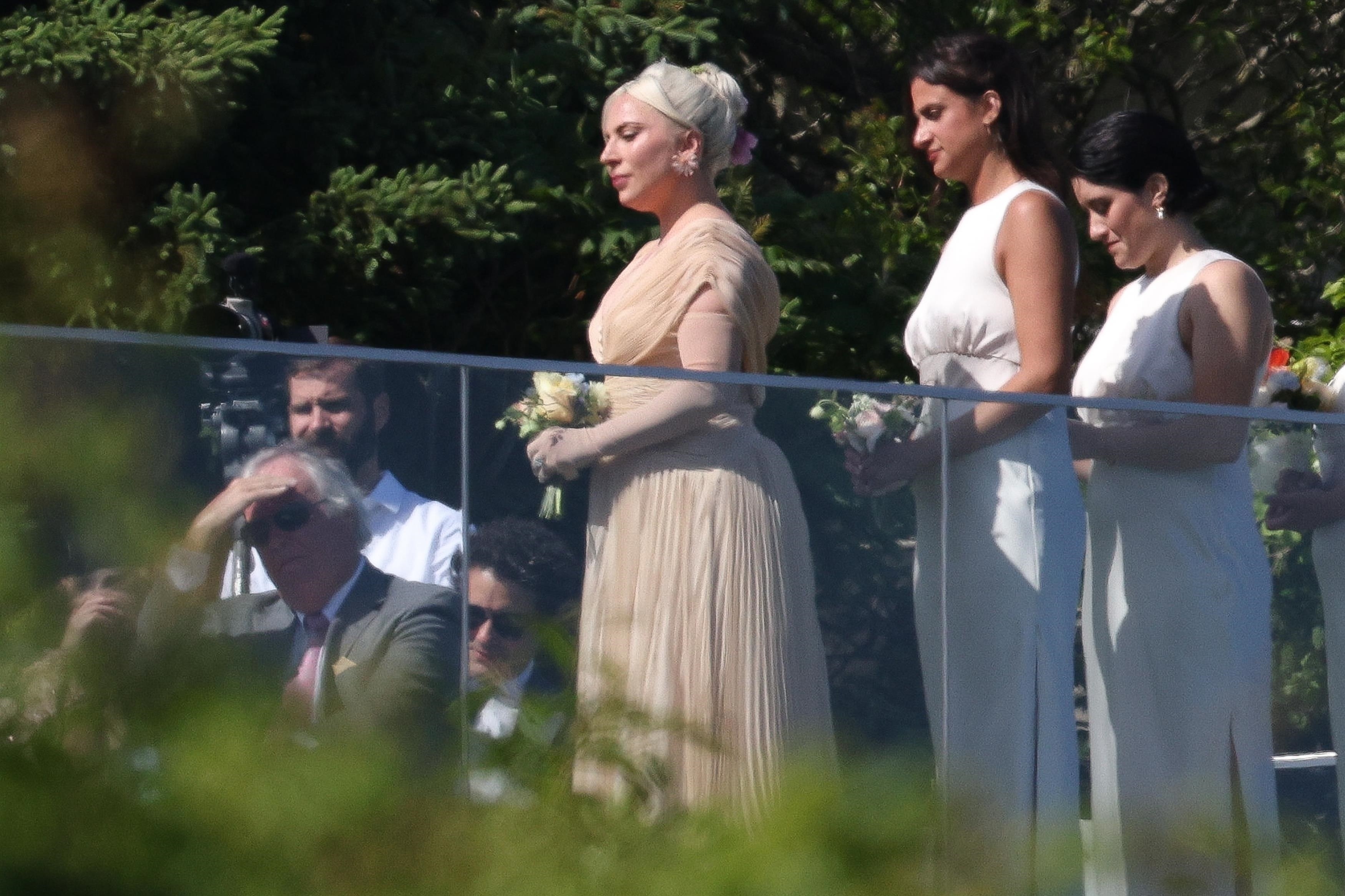 Gaga attended the wedding with her boyfriend Michael Polansky