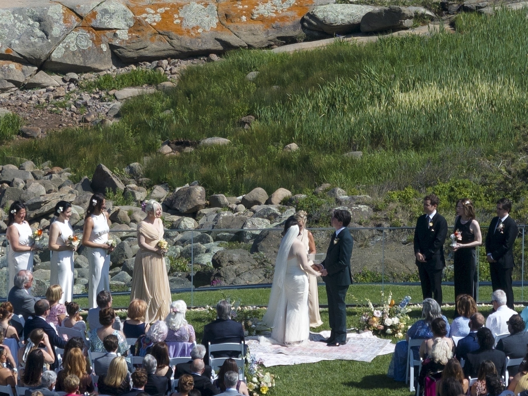 Natali opted for nuptials in the quaint seaside town of York, Maine in the US