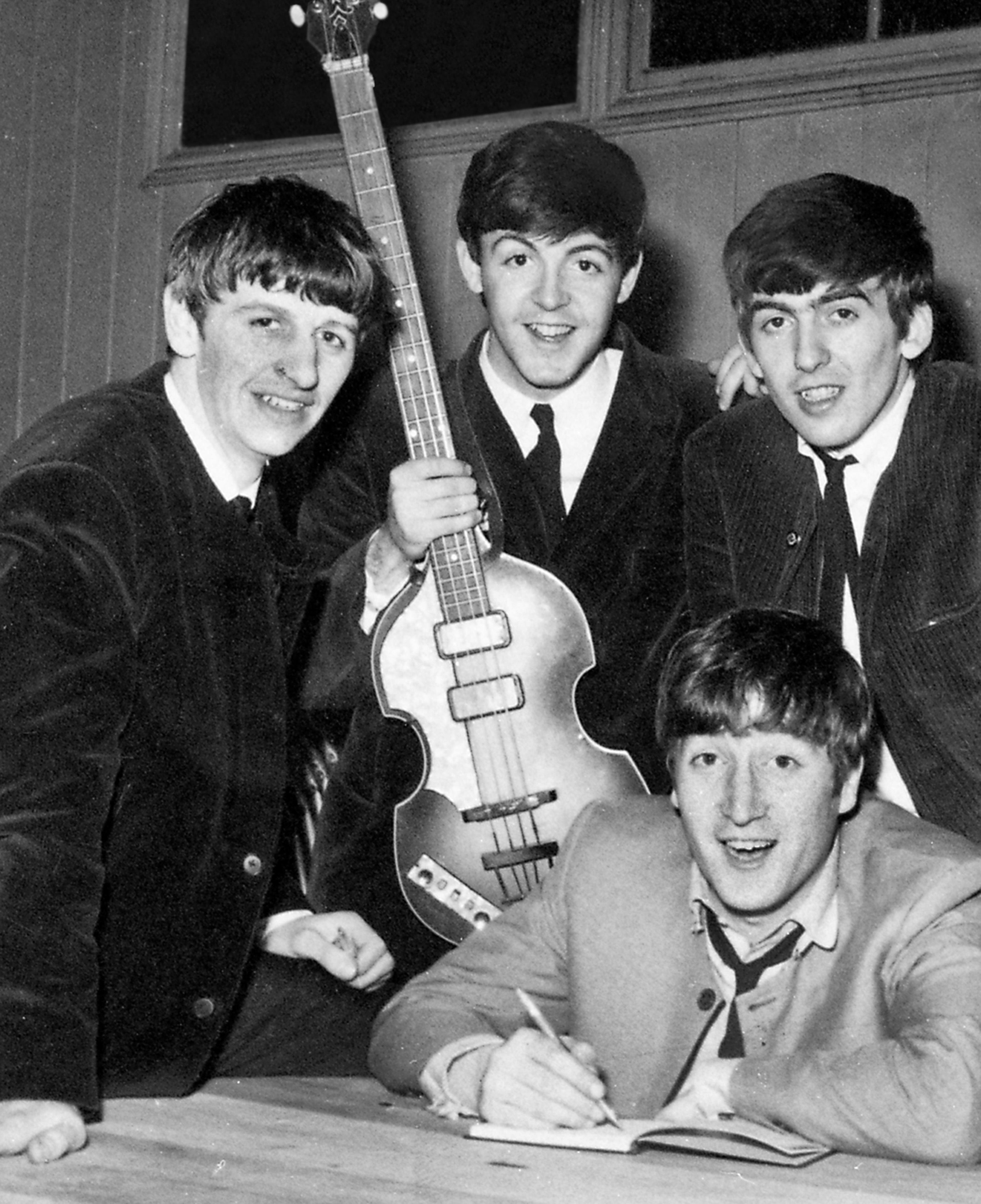 The Beatles backstage in 1962