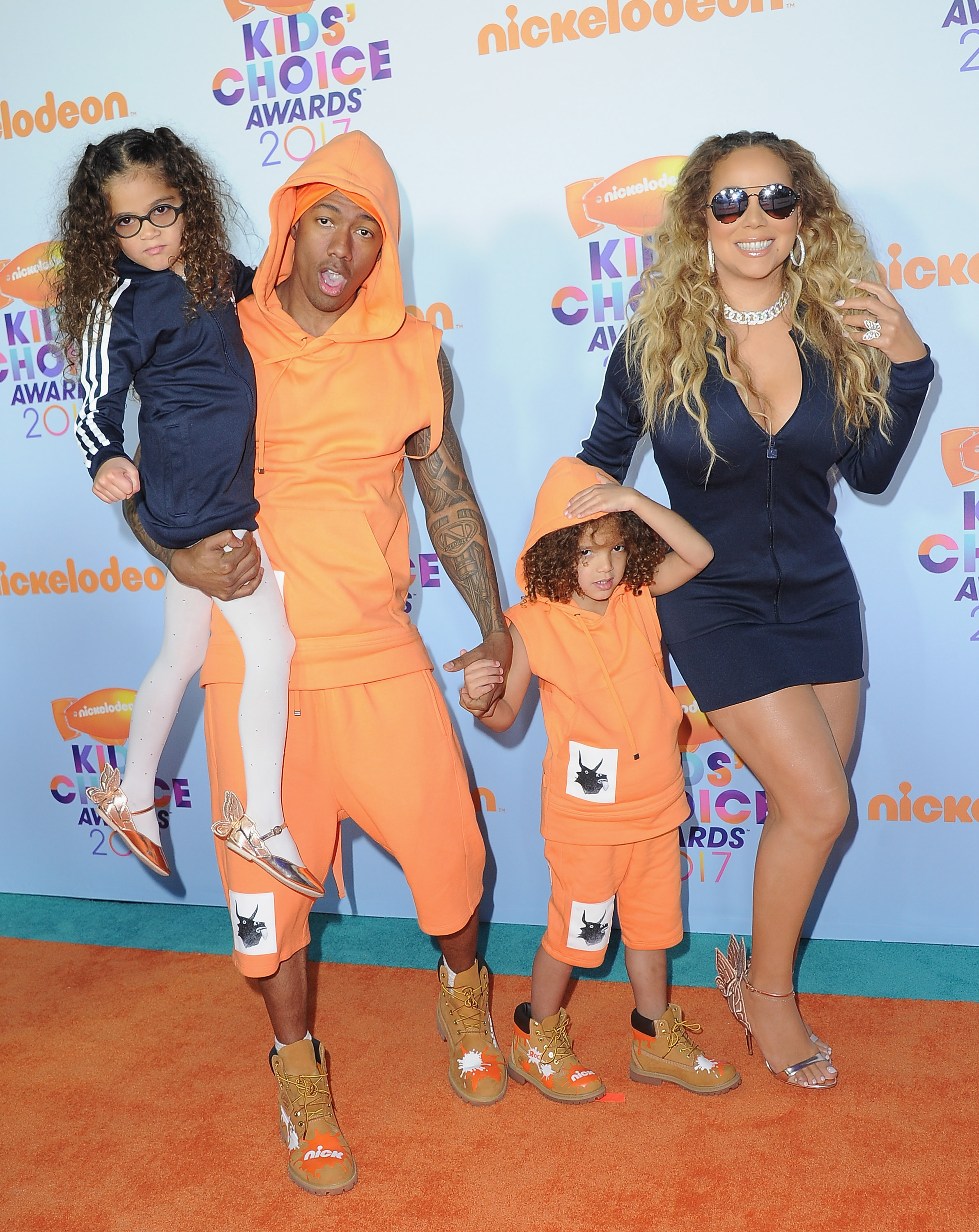 Nick Cannon with Mariah Carey and their twin boys