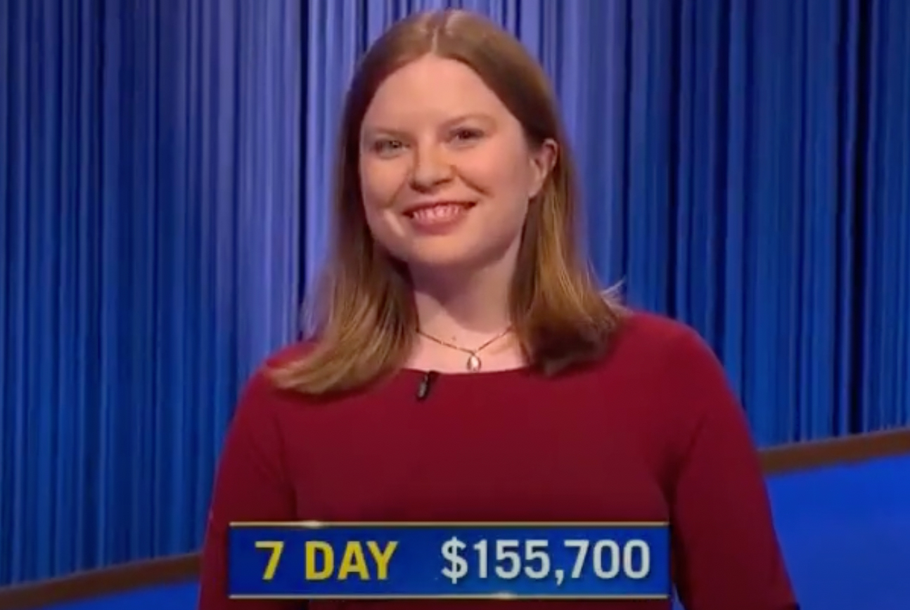 Meanwhile, Adriana Harmeyer is cooking on Jeopardy! with its biggest streak in a year