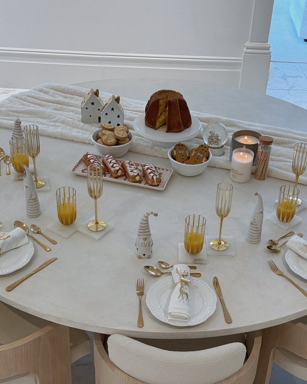 Molly created this entire table setting with Homesense buys