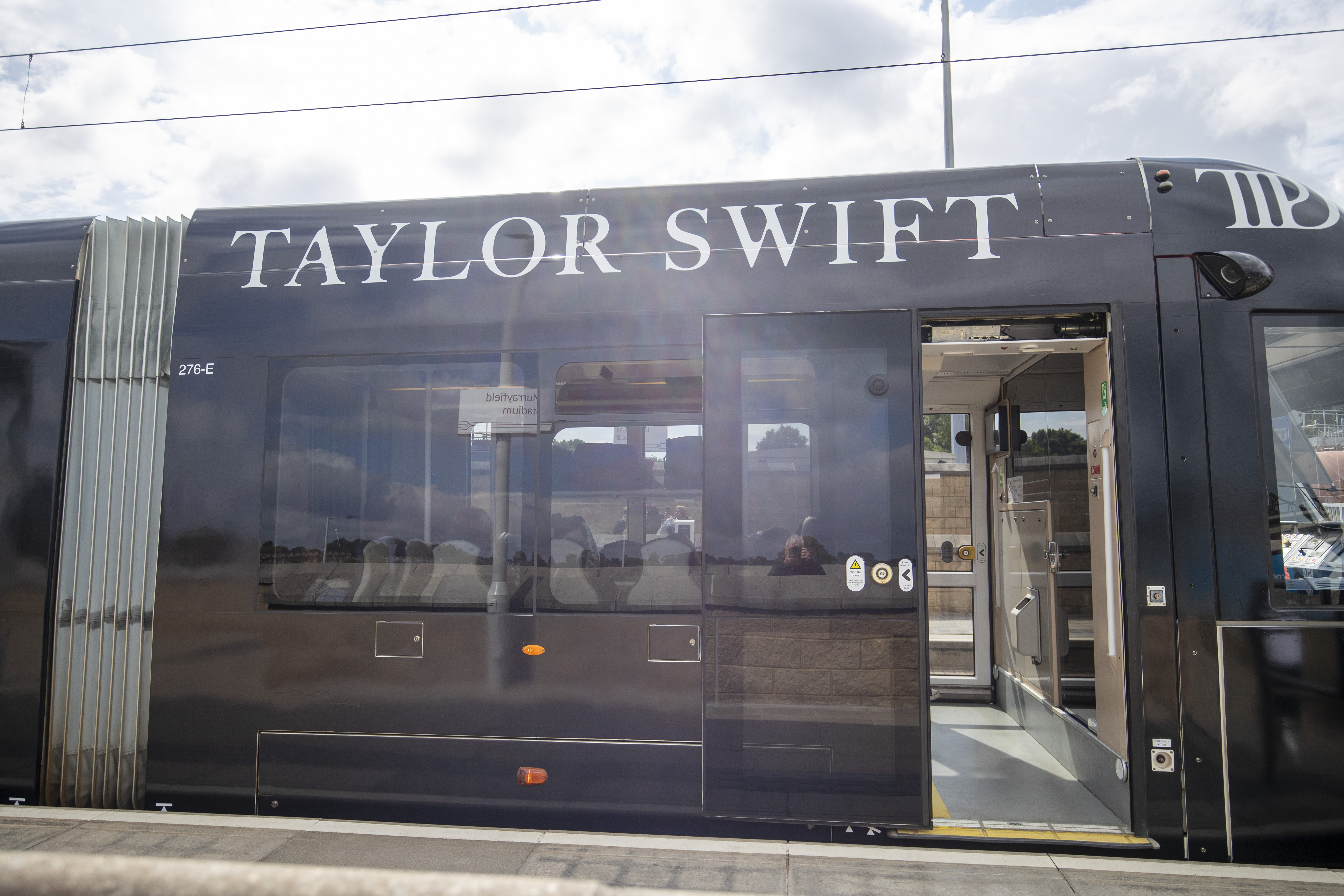 A tram has been spotted in Edinburgh with Taylor Swift's name