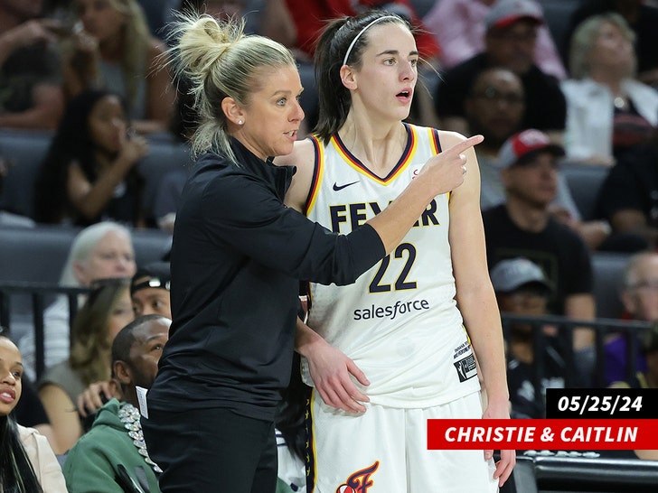 caitlin clark with fever coach christie sides