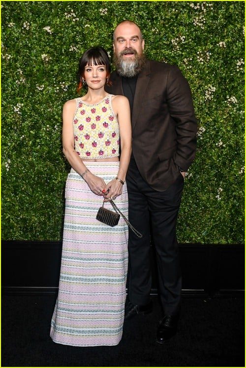 David Harbour and Lily Allen at the Chanel Tribeca Dinner