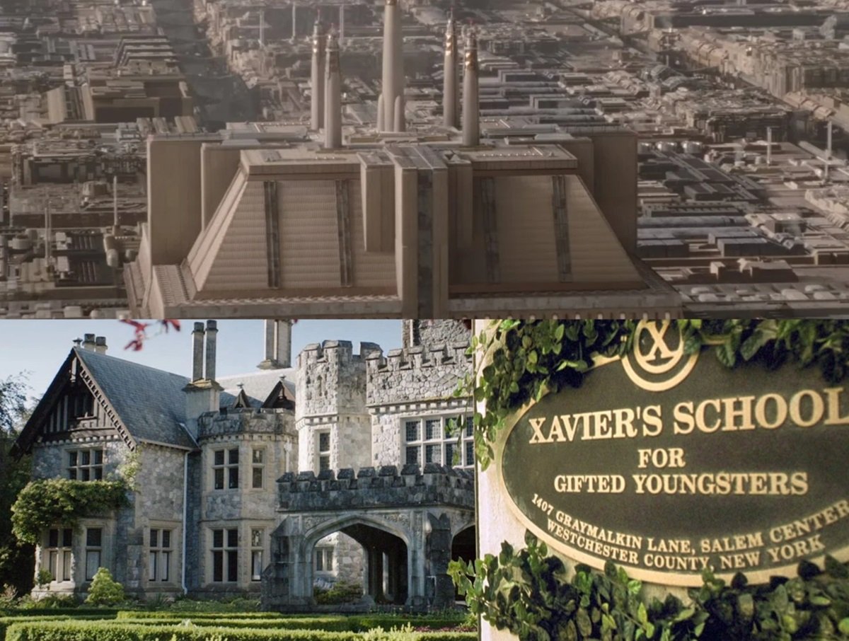 The Jedi Temple in The Acolyte (Above) Xavier's School from the X-Men films (Below). 