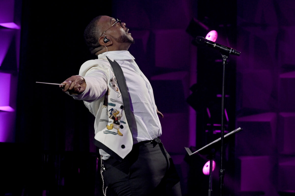 Timbaland performs during the 2024 Songwriters Hall of Fame induction ceremony