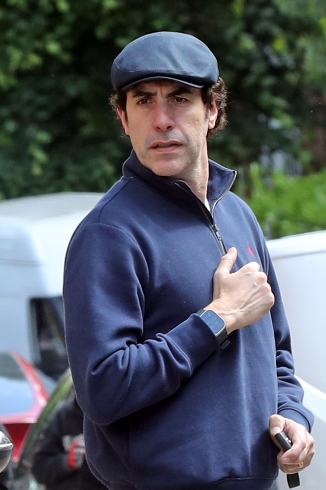 The actor took a walk in North London and appeared to be wearing his wedding band