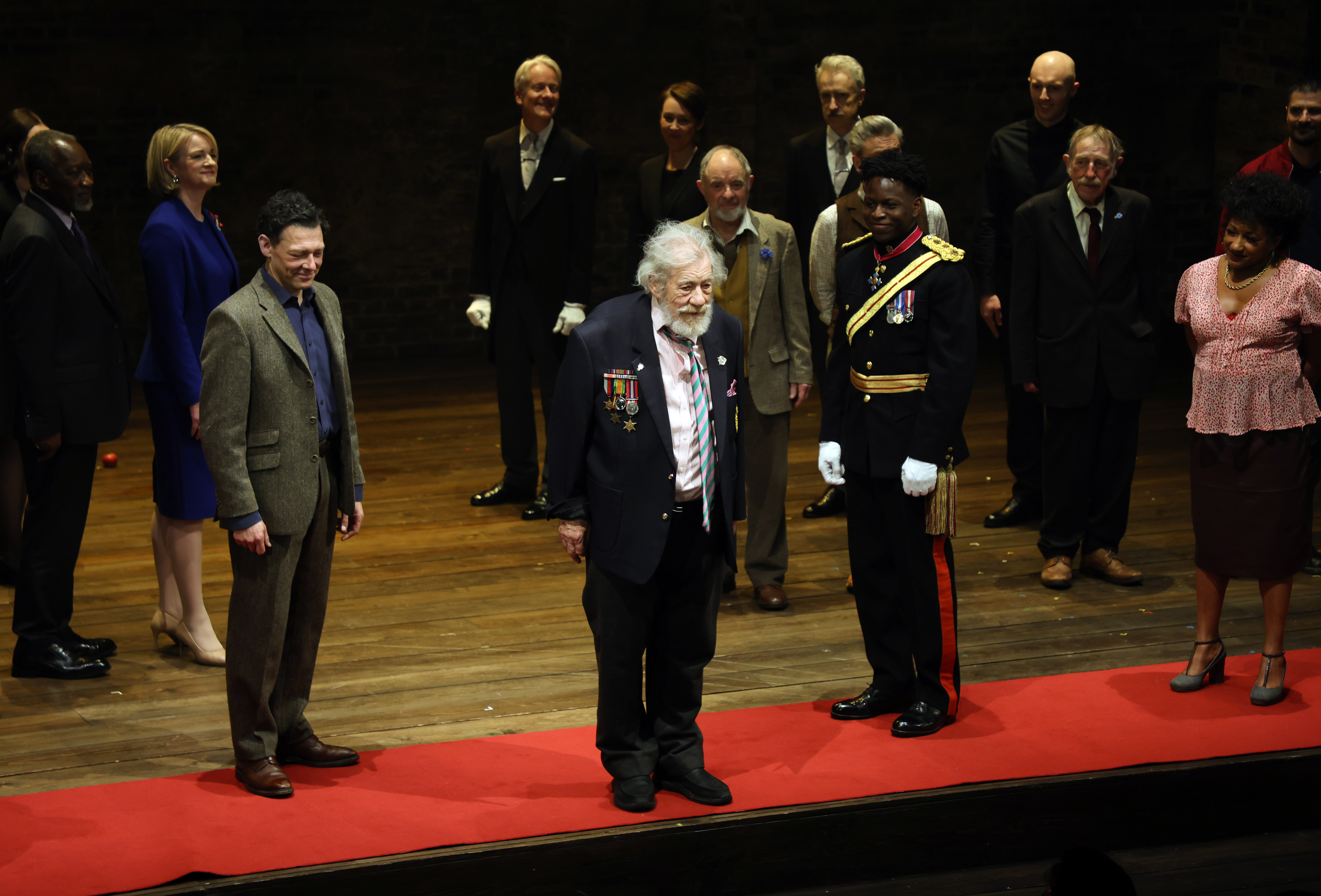  Sir Ian is seen here starring in theatre show, Player Kings