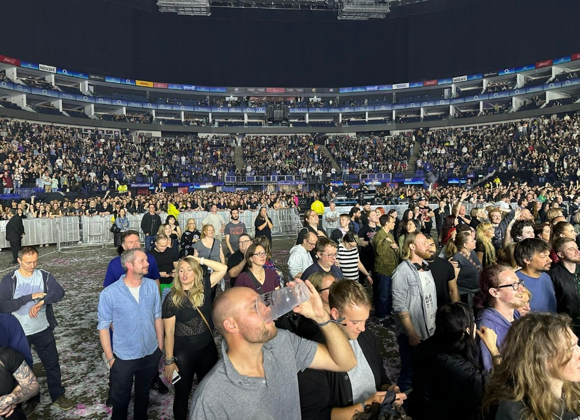 Parts of the arena were closed off due to a lack of concertgoers