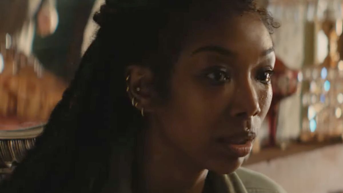 The Front Room trailer starring Brandy as she looks terrified