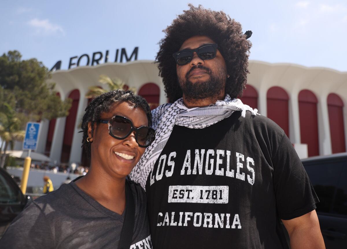 Couple Lauren Wolfeland, 40, and Lawrence Wolfeland, 43, went to see Kendrick Lamar for the first time on Juneteenth.
